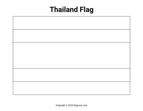 Free thailand flag coloring page