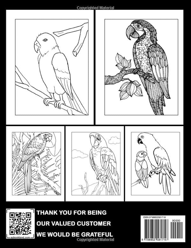 Maw coloring book beautiful tropil birds coloring pages featuring many illustrations to relieve stress and relax great gift books for all ages horne hashim books