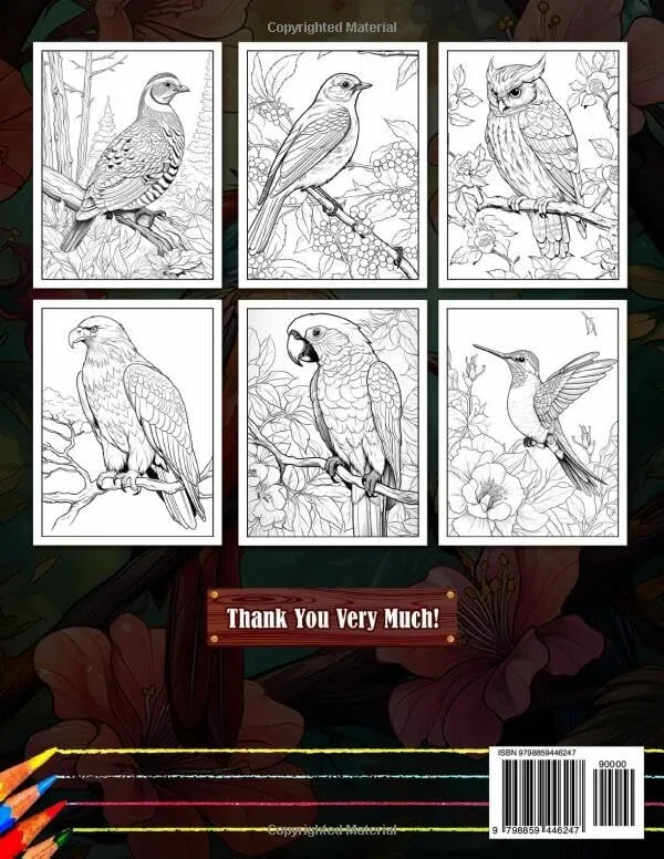 Beautiful birds coloring book large print bird coloring book for adults and bir