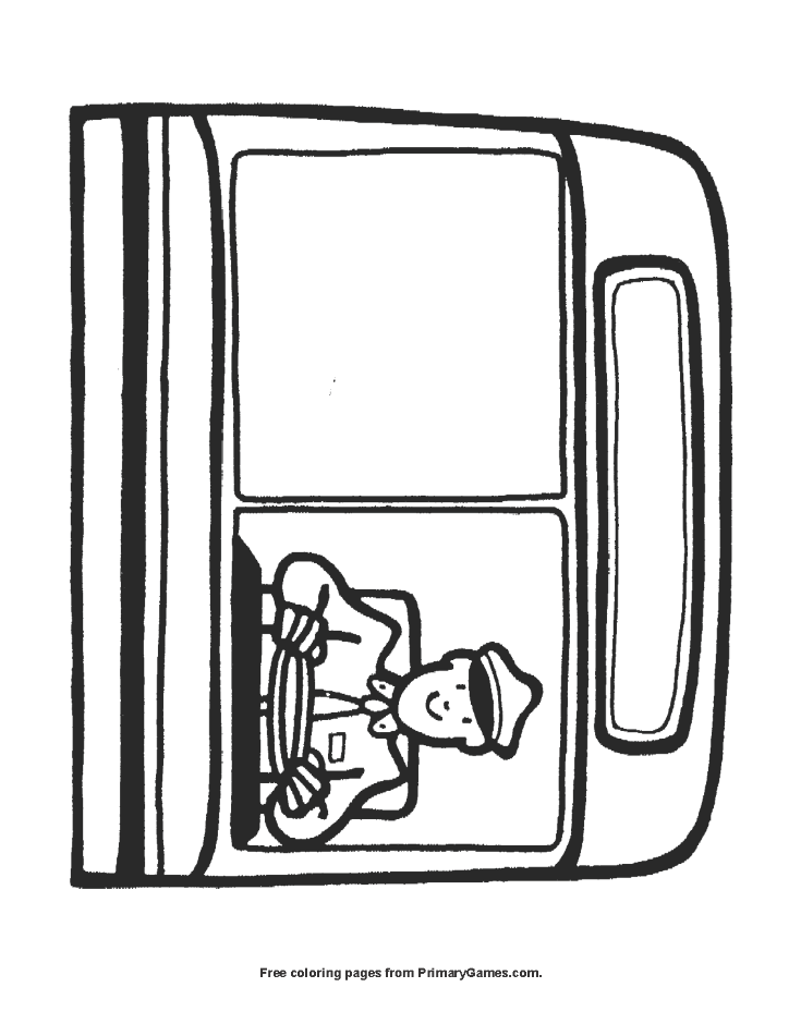 Bus driver coloring page â free printable pdf from