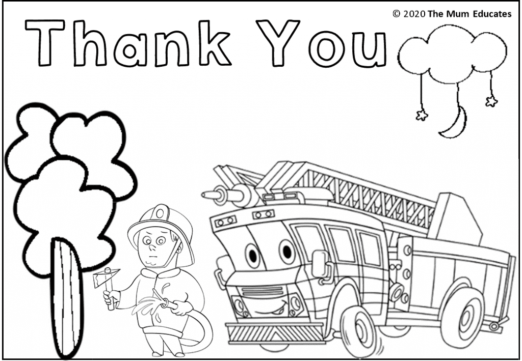 Thank you key workers colouring sheets