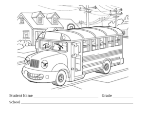 Coloring contestâbus driver appreciation