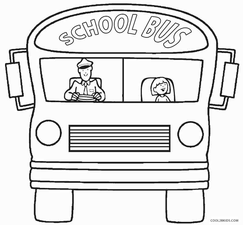 Printable school bus coloring page for kids