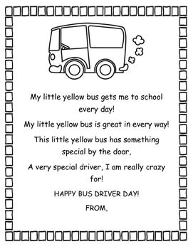 Busdriver day thank you card school bus driver appreciation school bus safety bus driver