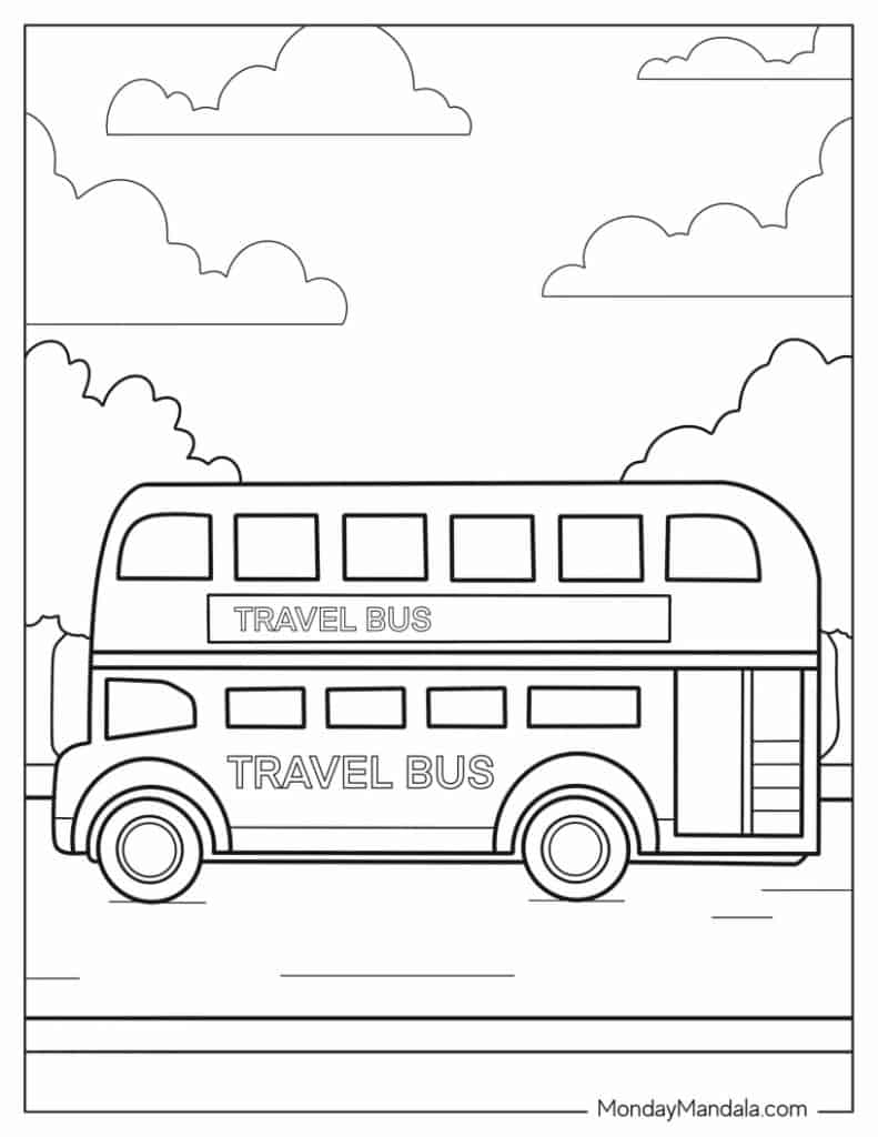 School bus coloring pages free pdf printables