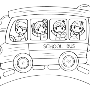 School bus coloring pages printable for free download