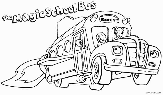 Printable school bus coloring page for kids