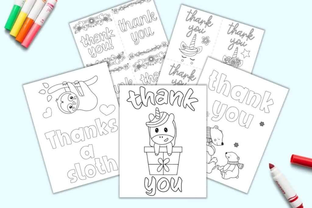 Free printable thank you coloring pages