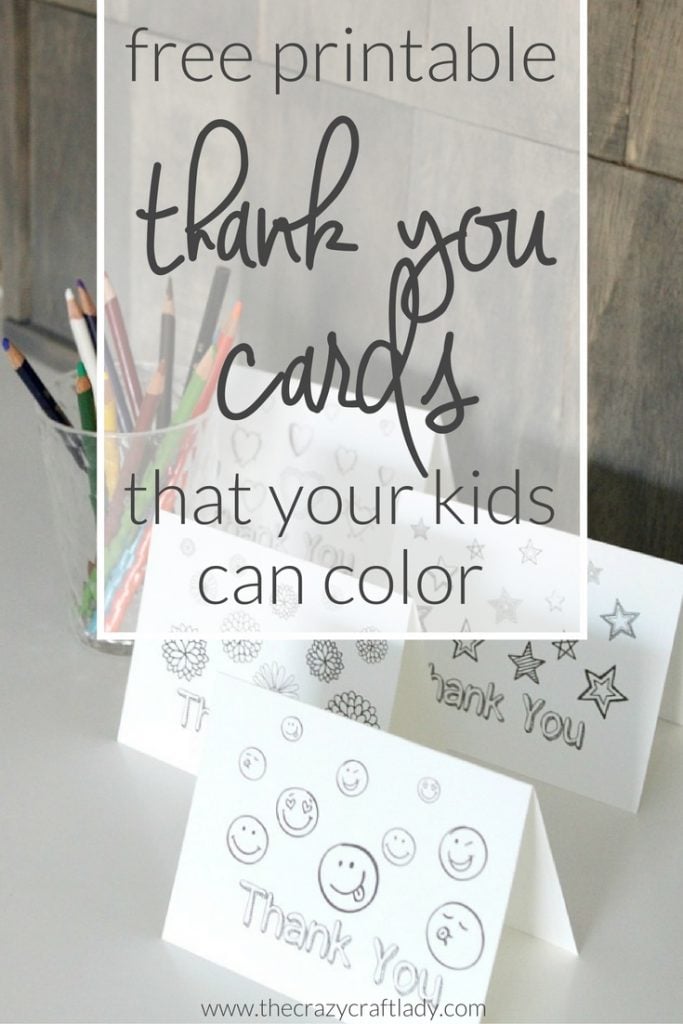 Printable thank you card coloring sheets