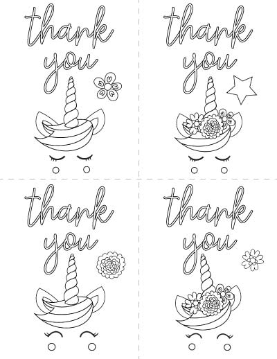 Free printable thank you coloring pages