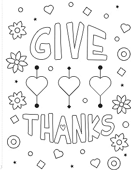 A thank you card coloring book for kids a color