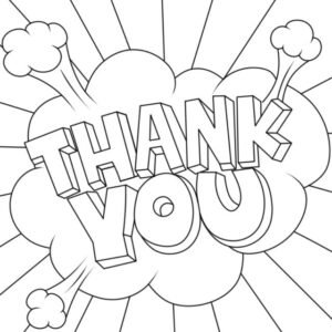 Thank you coloring pages printable for free download