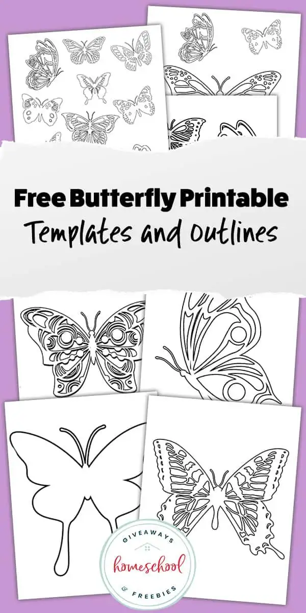 Free printable butterfly outlines and templates