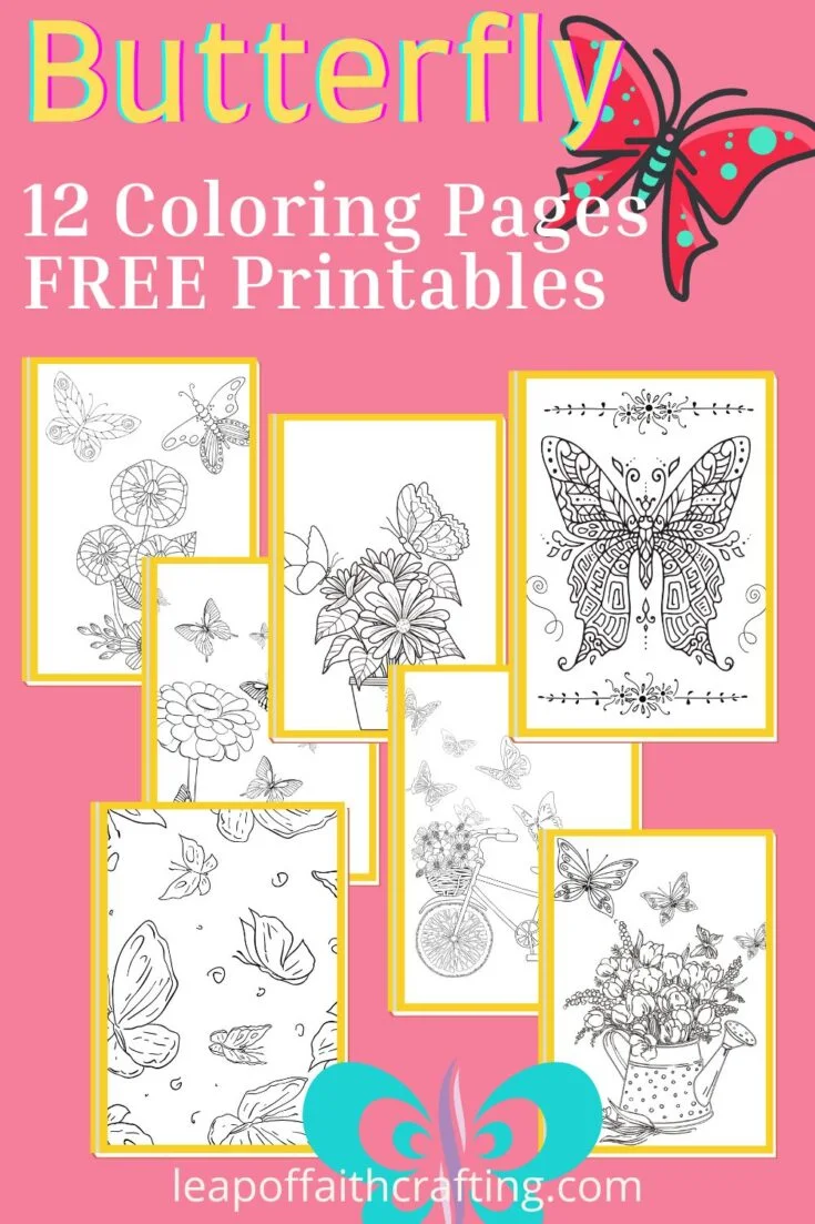 Free butterfly coloring pages to print now