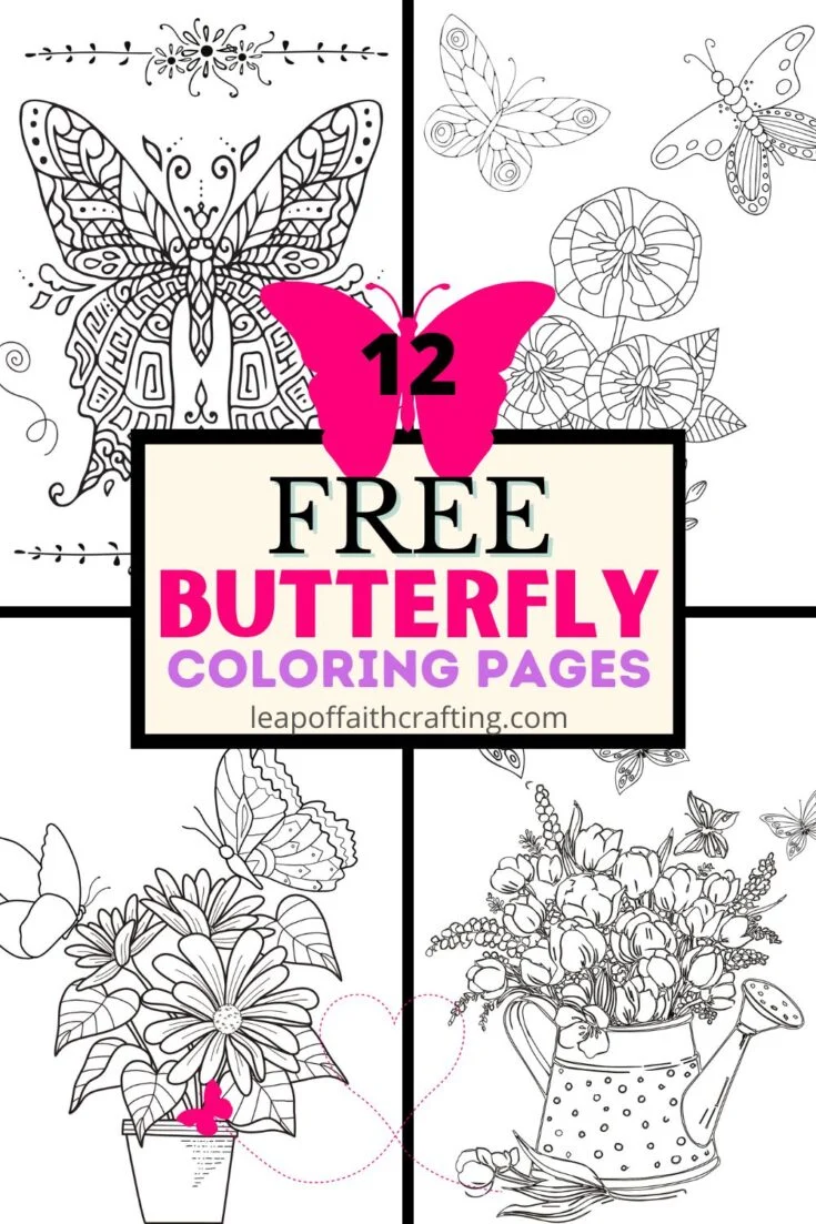 Free butterfly coloring pages to print now