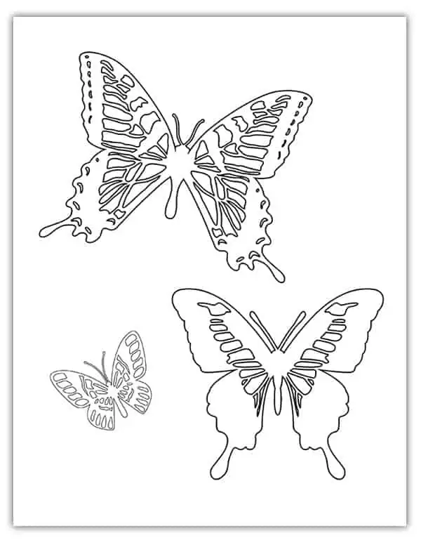 Free printable butterfly outlines and templates