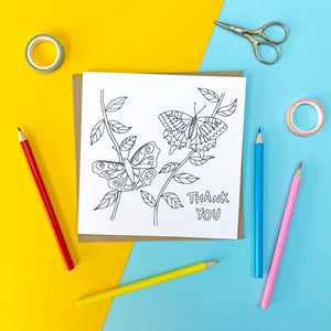 Colouring in thank you card