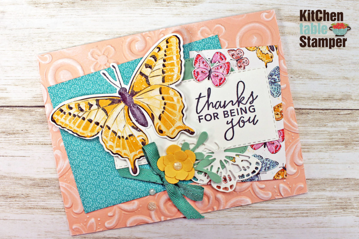 Butterfly brilliance stamp a stack card class design of