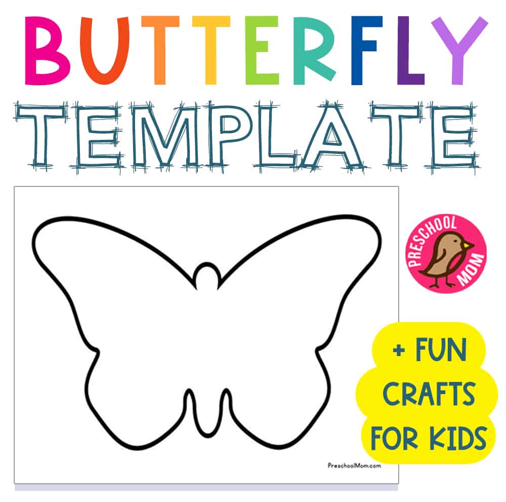 Free butterfly template for preschool