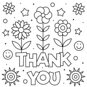 Thank you coloring pages printable for free download