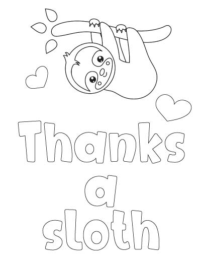 Free printable thank you coloring pages