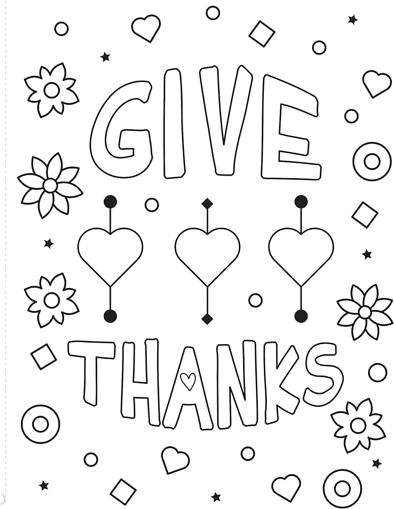 A thank you card coloring book for kids a color