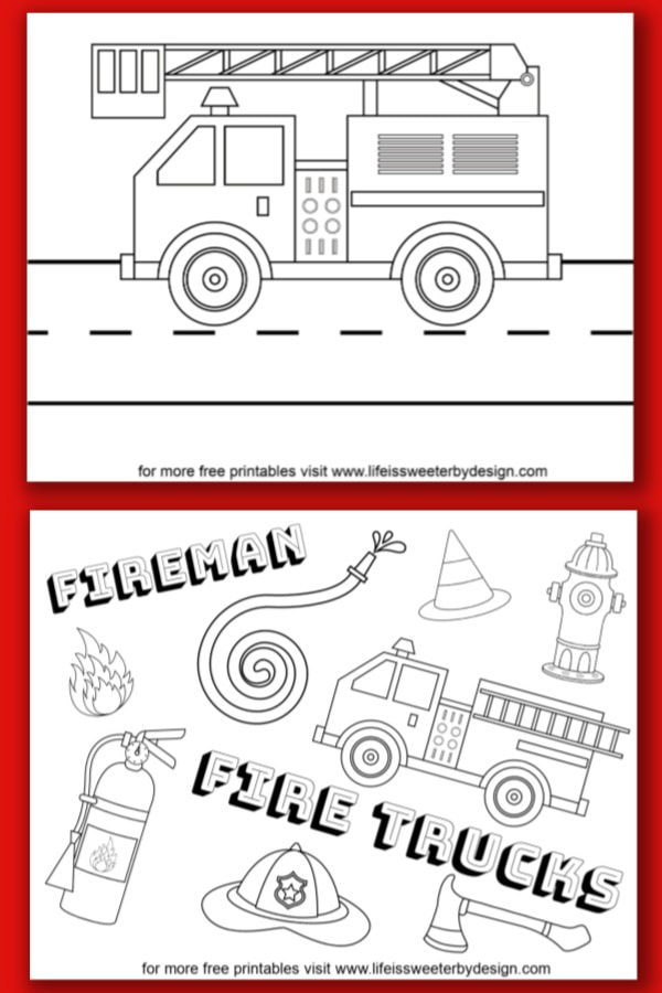 Fire truck coloring pages