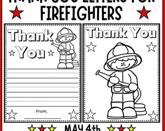 Firefighters day thank you firefighter letters and coloring