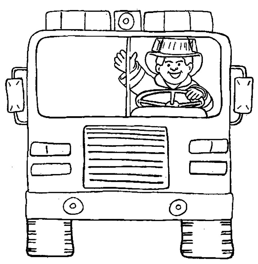 Printable firefighter coloring pages