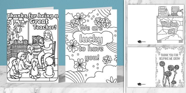 Thank you teacher louring cards party