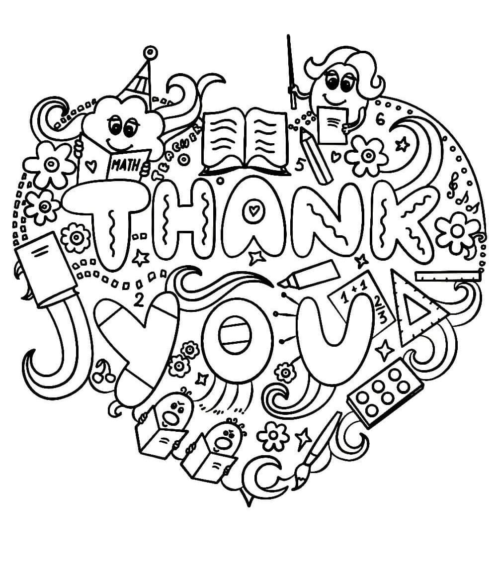 Thank you coloring pages printable for free download