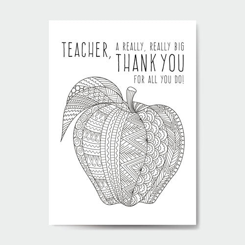 Printable coloring rd for teacher