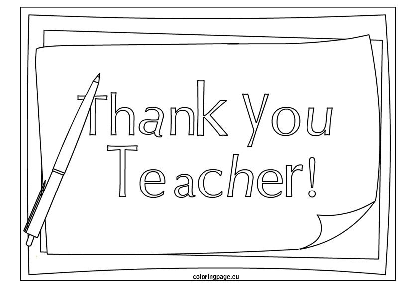 Thank you teacher coloring page school coloring pages teacher appreciation printables teacher images