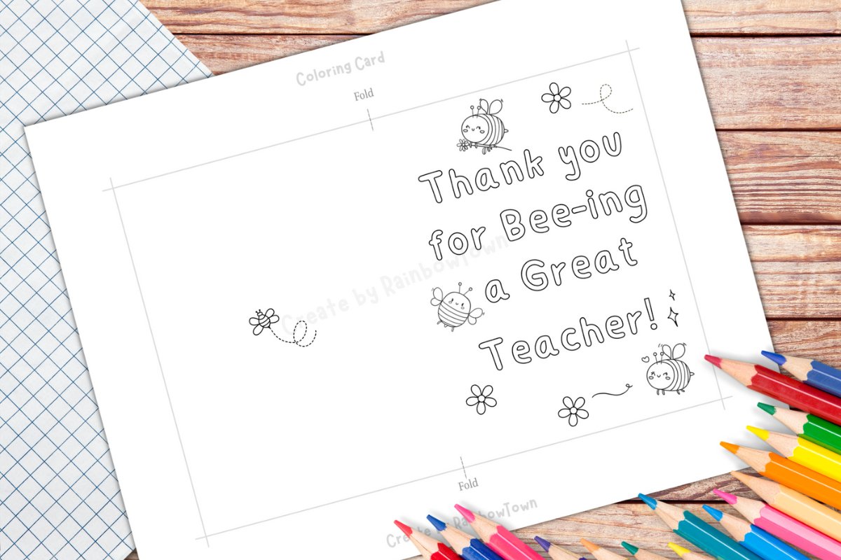 Teacher appreciation cards kids coloring pages printable