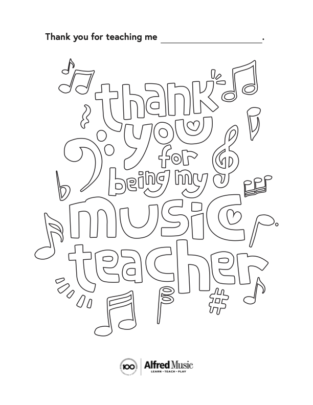 Free activity teacher appreciation coloring page