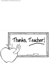 Teacher appreciation week free printable thank you card kids can color
