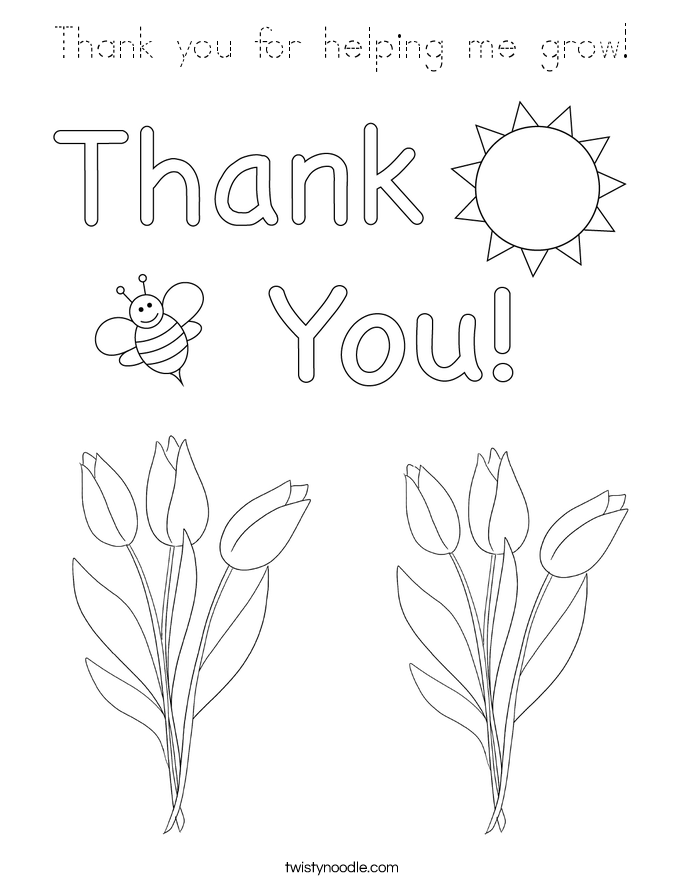 Thanks for helping me grow printable template free