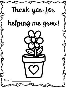 Thank you for helping me grow teacher paraprofessional appreciation