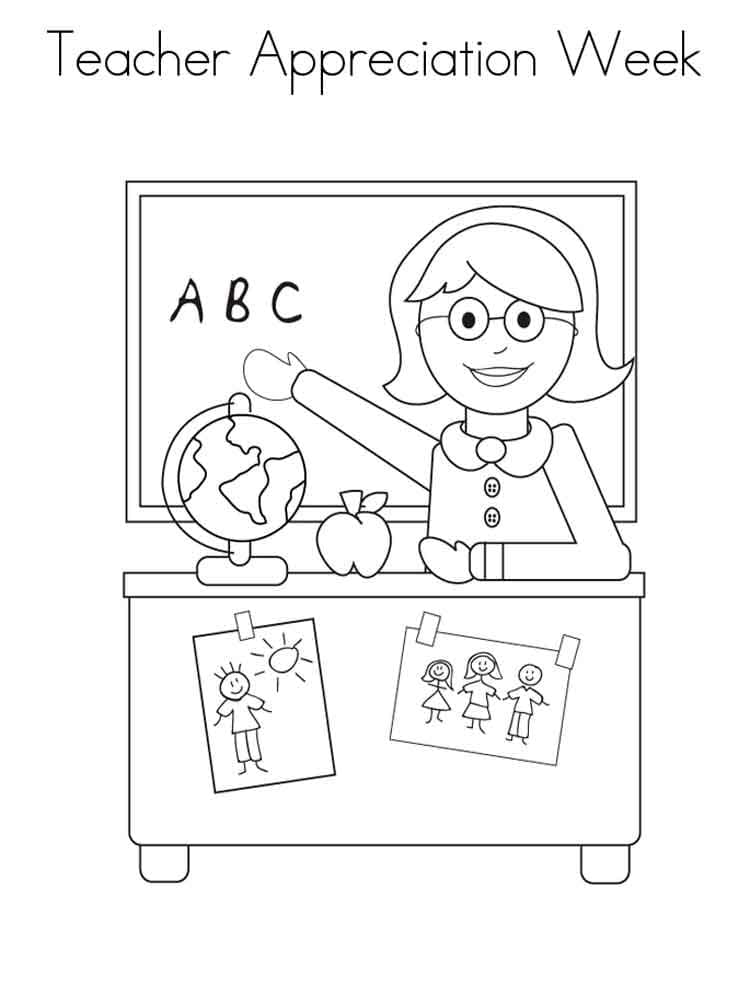 Thank you teacher image coloring page