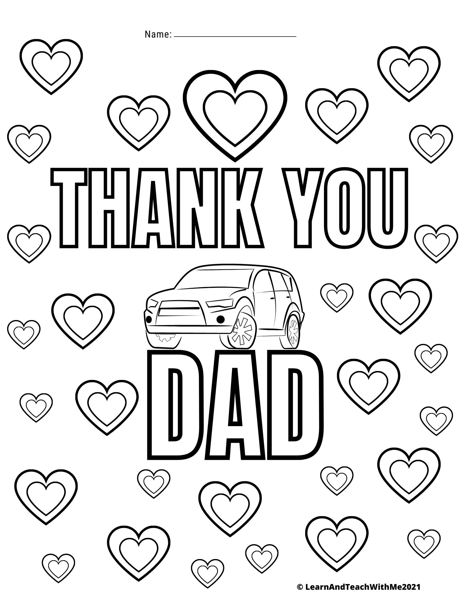 Parents and teachers appreciation thank you coloring pages made by teachers