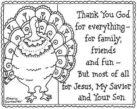 Thank you god for everything coloring page