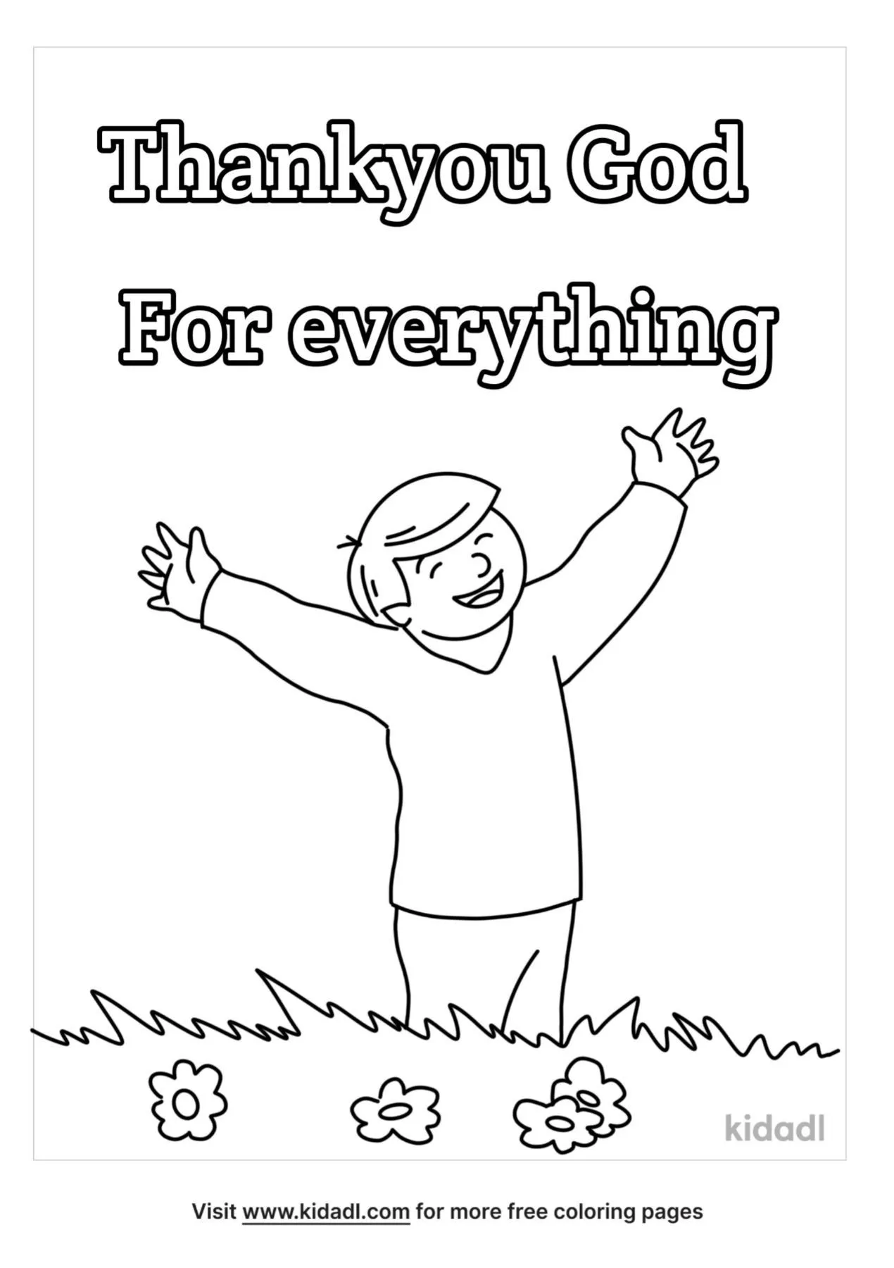 Free thank you god for everything coloring page coloring page printables