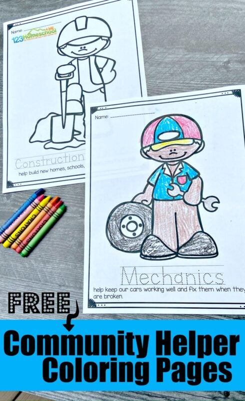 Ð free printable munity helpers coloring pages ðºððð