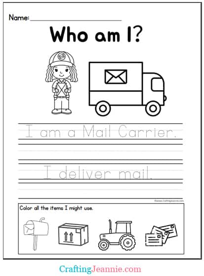 Munity helper coloring pages free printable