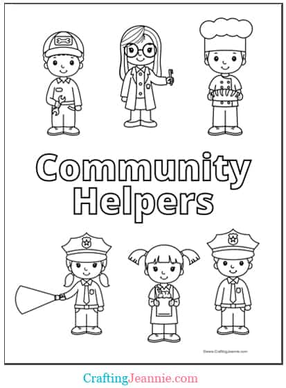 Munity helper coloring pages free printable