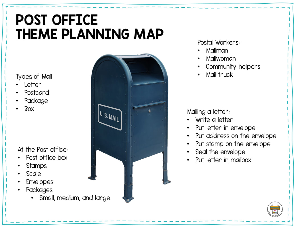 Preschool post office lesson planning ideas