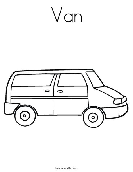 Van coloring page