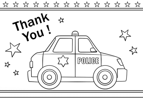 Thank you police coloring page free printable coloring pages