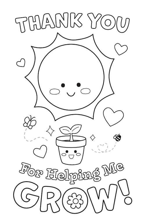 Thank you for helping me grow coloring page