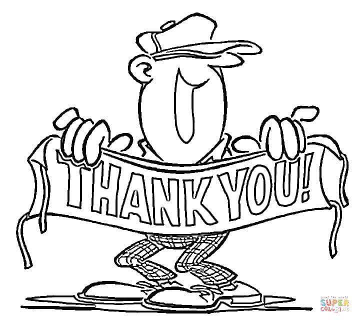 Thank you coloring page free printable coloring pages